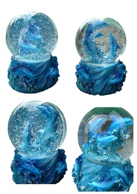 Produktbild von Schneekugel Delfin große Glimmerkugel Ø 10 cm