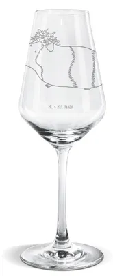 Produktbild von Mr. & Mrs. Panda Weißwein Glas Meerschweinchen Weisheit - Transparent - Geschenk, Lustige Sprüche, Motivation, Weinglas, Weißweinkelch, wein, Für, Wunder, Realität