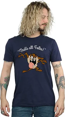 Obrázek produktu pro Looney Tunes - Pánské tričko "That's All Folks" BI1212 (M) (námořnická modrá)