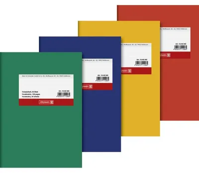 Produktbild von BRUNNEN Vokabelheft A6 64 Blatt Glanzkarton kariert Lineatur 10 46945