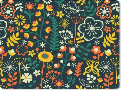 Produktbild von MuchoWow® Mauspad Mousepad Mädchen - Schmetterling - Pflanzen - Muster - Mädchen - Kinder - Mädchen 40x30 cm - Mousepads - Maus Mat - Pad - Mausunterlage - Anti Rutsch