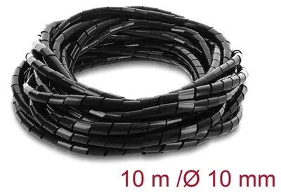 Produktbild von Spiralschlauch 10 mm schwarz PE, 10 m, Kabelschutz