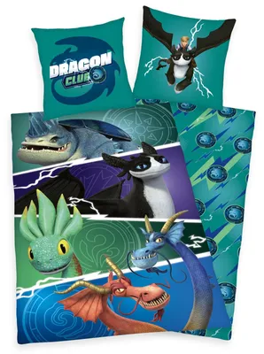 Produktbild von HERDING Dragons Kinderbettwäsche – Die 9 Welten, Deckenbezug im Lieferumfang enthalten, Kissenbezug enthalten