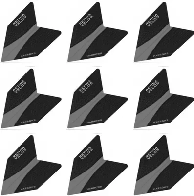 Produktbild von Harrows | Retina | Dart Flights | Velos | 100 Mikron | Grau | 3 Sets = 9 Flights