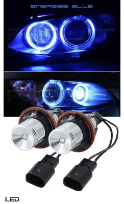 Obrázek produktu pro Sada 2 LED žárovek „Angel Eyes“ (andělské oči), 12 V–24 V, modré, pro BMW, kompatibilní s CAN-Bus, bez chybových hlášení.