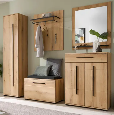 Produktbild von Garderobe Set 6-teilig "Design-D" in Evoke Eiche 230 x 200 cm