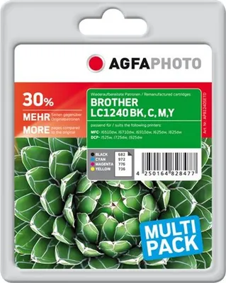 Produktbild von AgfaPhoto LC-1240 Value-Pack, Schwarz, Cyan, Magenta, Gelb, 1 Stück(e), Multipack