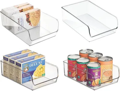 Produktbild von Aufbewahrungsbox Organizer Küche und Vorratskammer mDesign 4er Set transparent