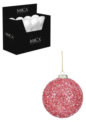 Bruchsichere Weihnachtskugel Rosa