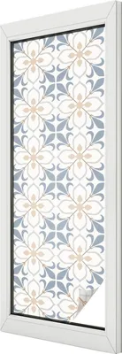 Produktbild von Buntglas Fensterfolie – 146x50 cm – Stained-Glass Design – blickdichte dekorative Sichtschutzfolie – selbstklebend, UV-Schutz – Blumenschönheit
