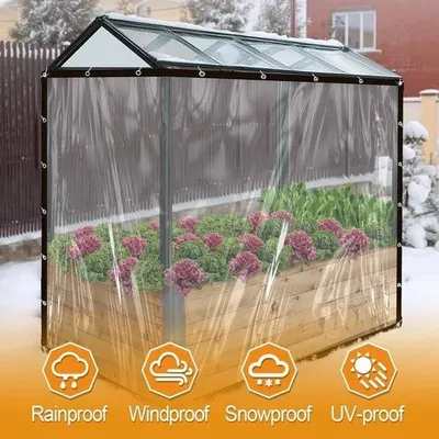 Image de Bâche transparente pour extérieur 2,5 x 4 m – Transparente, imperméable, résistante aux UV