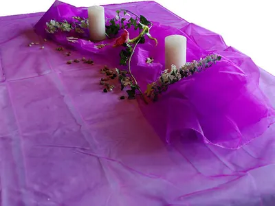 Produktbild von Organza Tischdecke 1,50 x 3,00 m lila Dekostoff