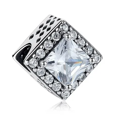 Produktbild von PANDACHARMS Solitaire Charm, 925er Sterling Silber, passt zu Pandora