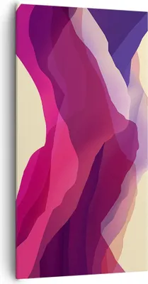 Produktbild von Bild auf Leinwand - Leinwandbild - Einteilig - Abstraktion Berge Rosa - 65x120cm - Wand Bild - Wanddeko - Wandbilder - Leinwanddruck - Bilder - Wanddekoration - Leinwand bilder - PA65x120-4288