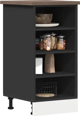 Produktbild von Hochwertig Unterschrank Schwarz 40x44,5x81,5 cm Holzwerkstoff 854203