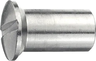 Produktbild von connex Hülsenmutter M6 x 15 mm Messing vernickelt - 6 Stück