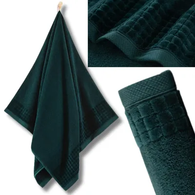 Produktbild von Handtuch - 100% Baumwolle - 500 g/m2 - 50x100 cm - Extra Saugfähig - Dunkelgrün - hohe Grammatur - PAULO3