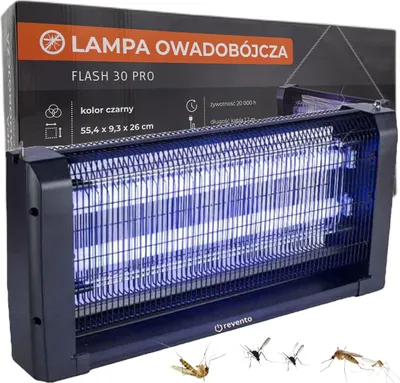 Immagine prodotto di REVENTO® Insetticida elettrico - Trappola elettrica per zanzare lampada per zanzare trappola per insetti ammazza mosche ammazza zanzare 30W