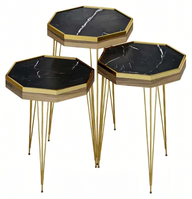 Immagine prodotto di Tavolino in legno nero moderno elegante