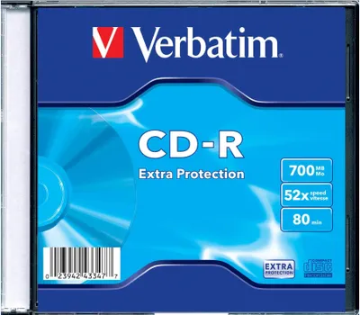 Immagine prodotto di Verbatim CD-R DataLife 43347 700MB CD-R 52x slim box 1-pack