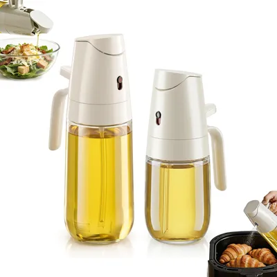 2-in-1 Ölsprüher-Set 300+500 ml, Glas, auslaufsicher
