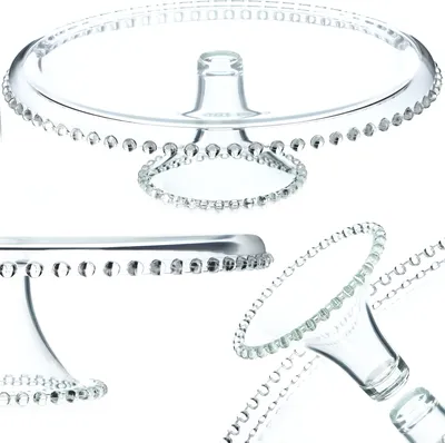 Produktbild von KADAX Tortenständer aus Glas, 32 cm, Kuchen, Obst, Kuchen, rund auf einem Bein
