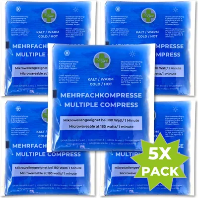 Produktbild von LisaCare Kalt-Warm-Kompresse - 5er Set Kühlpads - Kühlkissen - Warmkompresse/Kaltkompresse - Für Kinder & Erwachsene - Kühlkompressen