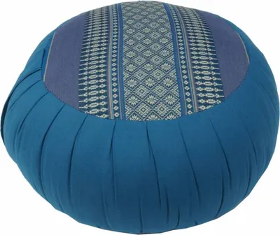 Obrázok produktu pre Jemný ázijskýživot Thajský vankúš Okrúhly vankúš na sedenie D40xH17cm Joga Meditačný vankúš Zafu Kapok Modrý thajský vankúš Meditačný matrac Kapok 301-E03