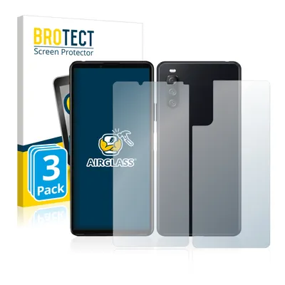 Produktbild von 3x BROTECT Schutzglas für Sony Xperia 10 III (Display+Rückseite) Schutzfolie Panzer Folie Glas Display Schutz klar