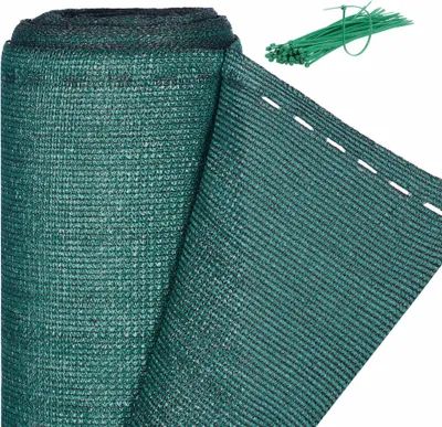 Produktbild von Sichtschutzzaun grün, 1,8 m hoch, aus HDPE-Gewebe mit 85% Sonnenschutz