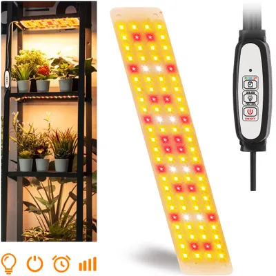Produktbild von 4.5W Pflanzenlampe LED Sonnenlicht mit 3/9/12H Timer,sechs Dimmungsebenen,96 LEDs Wachsen licht Grow Light für Zimmerpflanzen,Blumen,Gemüse