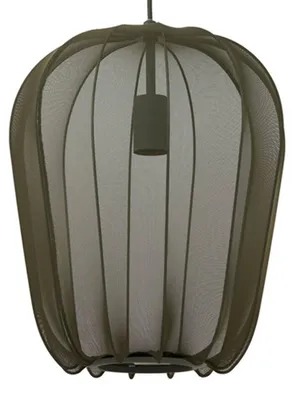 Obrázok produktu pre Závesná lampa - zelená - PLUMERIA - textil - Ø 34cm - E27 - 2963681 - Light & Living