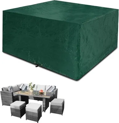Produktbild von Famanu Gartenmöbelhülle Wasserdicht - Schutz für Gartenmöbel - Schwarz - Polyester - 200 x 200 x 90 cm