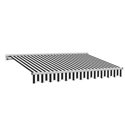 Produktbild von Leudus 3x2,5 m Markise elektrische Kassettenmarkise Halbkassettenmarkise weiße Kassette SP1201EML-W/SPD023 mit LED-Beleuchtung