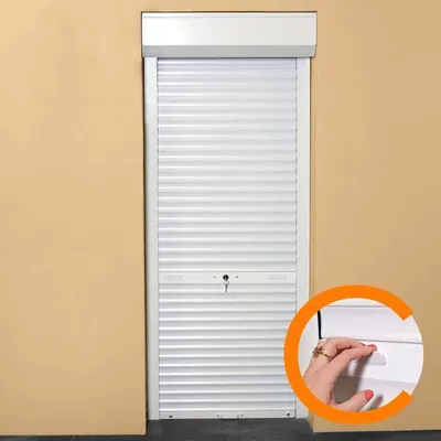 Image de Volet roulant FRANCE-COMBI manuel PVC à tirage pour porte - L 100 x H 220 cm