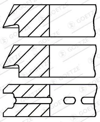 Produktbild von GOETZE ENGINE 08-742600-00 Kolbenringsatz Kolbenringe