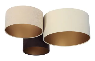 Produktbild von Deckenleuchte Trio creme, beige, braun, gold 3 x E27 L:91cm H:30cm dimmbar