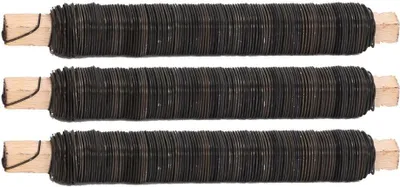 Produktbild von Novatool 3x Wickeldraht I geglüht I 0,65 mm I Draht I Metalldraht Gartendraht Blumendraht Bindedraht Biegedraht Pflanzendraht rostfrei Dekoband Dekodraht