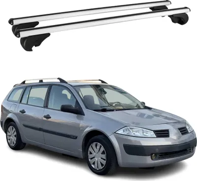 Produktbild von Dachträger für Renault Megane Grandtour 2002-2006 Pre-FL 75kg Alu Silber 2x