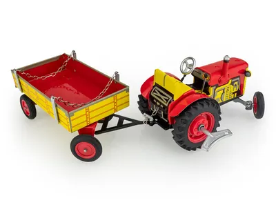 Obrázek produktu pro Traktor ZETOR  s valníkem červený – plastové disky kol