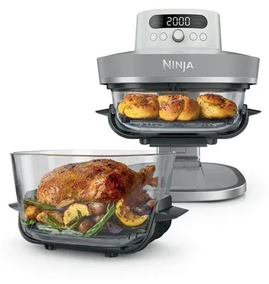 Obrázok produktu pre Fritéza bez oleja – NINJA – CRISPI PRO – Objem 5,7 l + 2,3 l – 5 programov – 2100 W – Biela