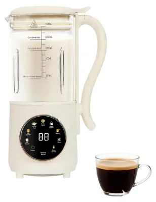 Immagine prodotto di Frullatore elettrico per caffè in polvere - Frullatore per bevande - 1400 ml - Timer - Silenzioso - Pulizia automatica - Comandi touch - Funzione di mantenimento in caldo