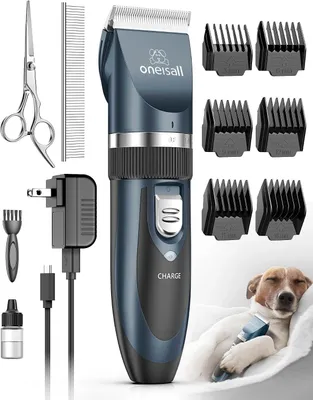 Produktbild von Tierhaarschneider Hund Katze Akku Schermaschine Grau Leise Fellpflege Set