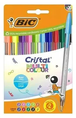 Obrázek produktu pro Kuličkové pero Cristal Multi Color mix, 20 ks, BIC