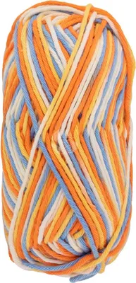 Produktbild von Lana Grossa - Star Print 0359 rohweiß himmelblau gelb orange