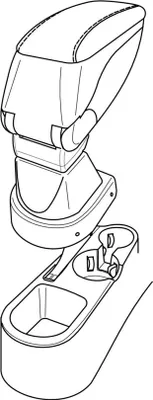 Obrázok produktu pre Držiak lakťovej opierky Lampa kompatibilný pre Hyundai Accent (04/06>12/09)