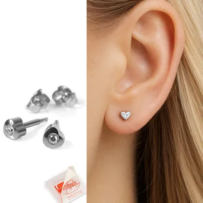 Produktbild von Medizinische Ohrstecker / Gesundheitsstecker / Erstohrstecker Herz von Studex weiß