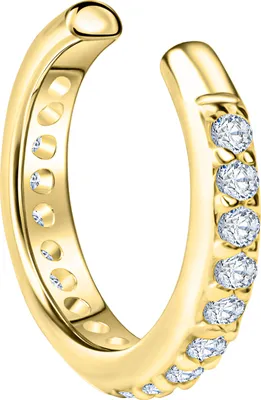 Produktbild von V Ohrklemme 925/- Sterling Silber 1,2cm gelb Zirkonia weiß 271220147V