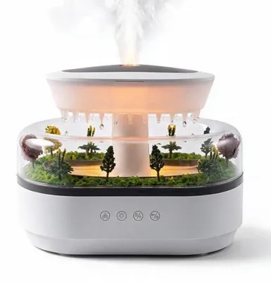 Productafbeelding van Regendruppels luchtbevochtiger 250 ml, aromadiffuser, 7 led-lichtmodi