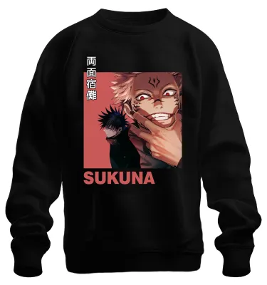 Imagen del producto de Jujutsu Kaisen, Sukuna, estética de anime, maldición, villano, sudadera con capucha uni, color , talla L